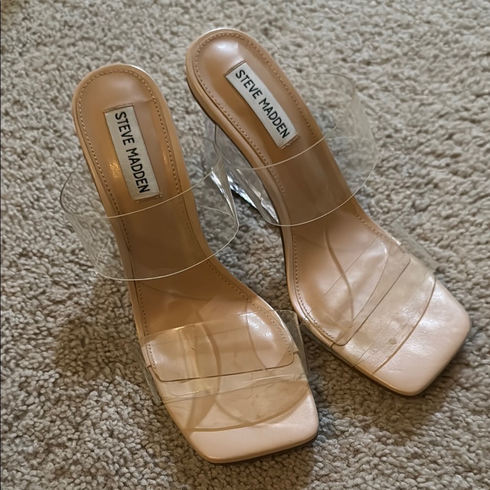 Steve Madden Women's Clear Heeled Sandals